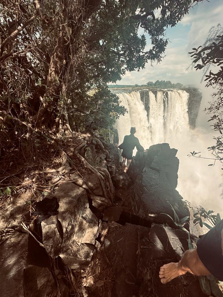 Aussicht auf einen Wasserfall